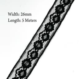 5 Meters White & Black Lace Ribbon Assorted Floral Trims for Gift Wrapping Christmas Wedding Decor DIY Crafts Sewing Accessories