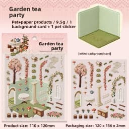 1pack/2pack Exquisite Spring Series Scene Sticker Pack Spring Theme Journal Collage Materials 4 Styles