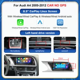 8.9 Inch 12.3'' Touch Display Multimedia Player Andriod Auto Link For Audi A4 S4 B8 2008-2012 GPS Carplay Screen Car Play
