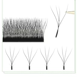 MARIA W Shape Eyelash Extensions 3D 4D 5D 6D 7D Premade Fans Speed Eyelash Extensions Natural Soft Light Full Dense