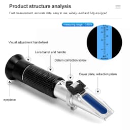 Range 0-80% Wine Content Tester Handheld Alcohol Refractometer Meter Beer Liquor ATC Spirits Tester Meter Box Optional