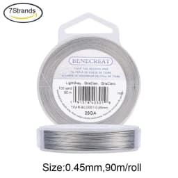 1 Roll Stainless Steel Tiger Tail Beading Wire 7/19/49 Strand Bead Stringing Wire for DIY Earring Jewelry Crafts Making