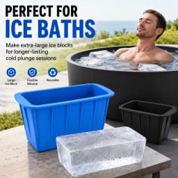 Extra Large Silicone Ice Block Mold Giant Ice Maker For Ice Bath Cold Plunge Tub Accessories And Camping Coolers Chiller