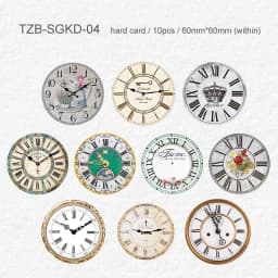 JIANWU Time Scale Series Vintage Clock Landscape Material Collage Scrapbooking Sticker Creative DIY Journal Stationery