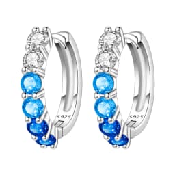 Orstarry S925 Sterling Silver Colorful Wavy Earrings Versatile Hoop Earrings For Women Jewelry Original Party Gifts