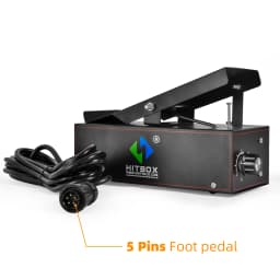 HITBOX 5 Pin Foot Pedal For TIG Welding Foot Pedal 0-200Amp Control Pedal 3M Foot Panel Compatible With HITBOX HBT250P AC/DC