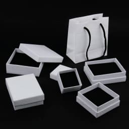 White Frosted Jewelry Packaging Box for Ring Earring Bracelet Necklace Organizer Storage Jewelry Display Gift Box 1pcs