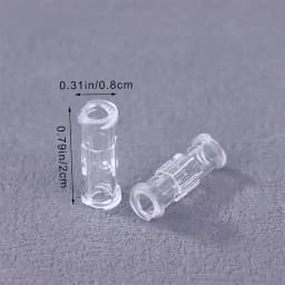 10PCS Leak-Proof Double Helix Luer Lock Adapter Medical Sterile Syringe Connector Transparent Plastic for Veterinary Use