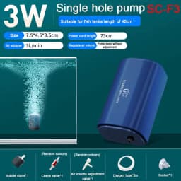 1PC Silent Aquarium Oxygen Air Pump with Check Valve Fish Tank Compactor Oxygenator Aquarium Air Compressor Aerator 220v 3w-14w