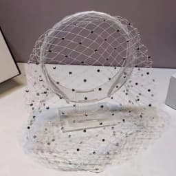 Retro Elegant Birdcage Veil White Black Headband Veil for Brides Cover Face Net Mask Hair Jewelry Women Girl Wedding Headwear