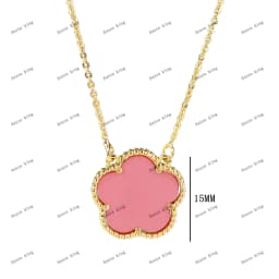 Natural Stone Shell Plant Five Leaf Flower Creative 20 Leaf Pendant Necklace Sweater Chain Women's Advanced Gift Clover