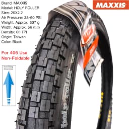 MAXXIS HOLY ROLLER WIRE BEAD 24X2.40 55-507 60TPI BMX TIRE FREERIDE BICYCLE TIRE OF CITY