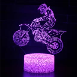 Nighdn Motorcycle 3D Night Light LED Illusion Lamp Colorful Changing Table Lamp Home Decoration Birthday Gifts for Kids Boys