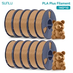 SUNLU 10 Roll PLA Plus/Clear Filament 1.75 Mm +/- 0.02 Mm 1 Kg Spool (2.2 Lbs) Neatly Arranged No Knot Filament Fit Most FDM Pri