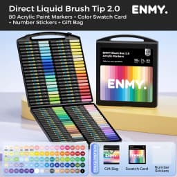 ENMY Acrylic Paint Markers Pen Soft Head Direct Liquid Graffiti Painting QuickDry Pigments Art Supplies for Felt