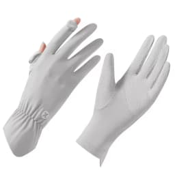 Summer Ice Silk Cool Breathable Gloves for Outdoor Driving and Cycling UV Resistant Touch Screen Flip Elastic Protective Gloves