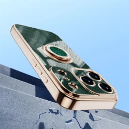Plating Metal Ring Phone Case For iPhone 17 16 13 12 11 Pro Max Mini Silicone Cases For iPhone Air 15 14 Pro Max 16 Plus Cover