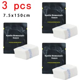 Hemostatic Kaolin Gauze Combat Emergency Trauma Z-Fold Soluble For Ifak Tactical Military First Aid Kit Medical Wound Dressing