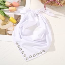 Bohemia Metal Hollow Eyes Triangle Scarf Thin Breathable Headband Solid Color Turban Retro Hairbands For Women Hair Accessories