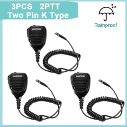 Baofeng UV-5R Microphone Shoulder Speaker 2 Pins for Walkie Quansheng uv-k5 uv-k6 UV-5R/UV-82/UV-16/TH UV8000D Two Way Radio