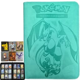 Card Binder with 9 Pocket Trading Card Album Display Binder Loading Pocket Holder for Pokemon PTCG TCG Yugioh MTG Game Card Book