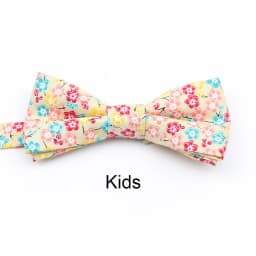Cotton Floral Parent-Child Bowtie Set Bow Tie Necktie For Men Wedding Party Business Suits Gravata Pink Yellow Butterfly Cravats