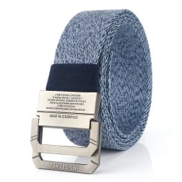 Double Loop Buckle Nylon Belt Woven Belt Versatile Casual Jeans Pant Belt for Men and Women