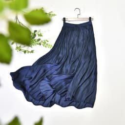 Summer Silky Skirt Elastic High Waist Glossy Silky Long Skirt Sea-Island Filament A-line Skirts Beach Vacation Pearlescent Dress