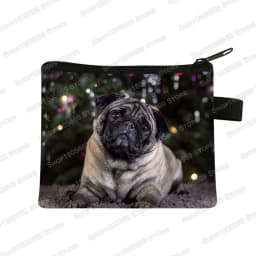 Cute Pug Dog Pattern Coin Purses Women Lovely Pet Animal Mini Wallet Ladies Key Credit Card Bag Small Lipstick Bags Gift