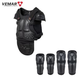 Kids Motorcycle Riding Body Armor/Elbow Knee Protector Children Motocross Back Vest Chest Off-Road Moto Cycling Protective Gear