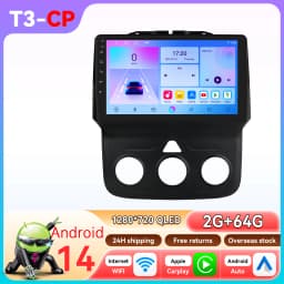 Hizpo 8Core 2Din Android 14 Car Radio For Dodge Ram 1500 2500 3500 2013-2018 AI Car Multimedia GPS 4G Carplay By Snapdragon 6115