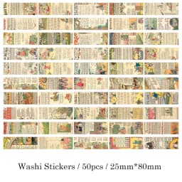 50pcs/pack Creative Ins Style Stickers Book DIY Scrapbooking Aesthetic Stationery Collage Junk Journal Decor Stickers