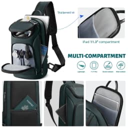 Heroic Knight Multifunctional Large-Capacity Men’s Handbag Waterproof Oxford Chest Bag Men’s Outdoor Sports Casual Crossbody Bag
