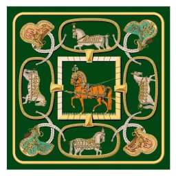 POBING Twill Silk Square Scarf Animals Print Women Scarves Wrap Giraffe Neckerchief Spanish Foulards cachecol Large Bandana