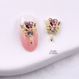10pcs Nail Art Alloy Rhinestones Decorations Moon Magic Wand Various Shape Nail Charms Jewelry Luxury Shiny Strass Accessories