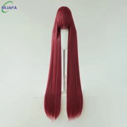 700g High Quality 59" 150cm Long Straight Cosplay Wig With Bang Blond Brown Red Green Blue Heat Resistant Hair Colors Anime Wigs