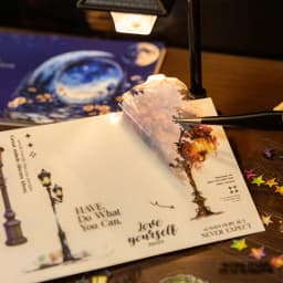 18pcs Large size Starry Night Light Die-cutting PET Sticker book DIY Scrapbook Album Diary Stationery Decoration Sticker