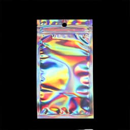50pcs Self-Sealing Laser Small Plastic Bags for Jewelry Pouch with Clear Display Window Jewelry Packaging Gift Storage Bag