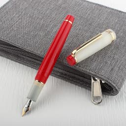 Jinhao 82 Fountain Pen Transparency Gold Clip Spin Pen Popular EF F M NIB Business Office School Supplies Writing