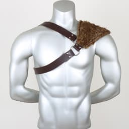 Medieval Viking Belt the Renaissance Knight Accessories with Fur Shoulder Armor Suit PU Leather Role Playing Accessories