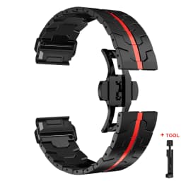 26 22mm QuickFit Metal Strap For Garmin watch Fenix 5/5X/5XPlus/6/6X/6XPro/7x Titanium Color Stainless Steel Band Forerunner 945