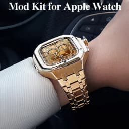 Luxury Stainless Steel Mod Kit for Apple Watch Ultra 49MM 2/1 for IWatch Series Ultra Liquid Silicone Strap Replace Accessories