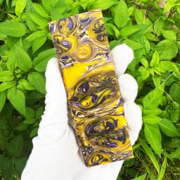 2pieces Various Colors Mixed resin Material for DIY Knife Handle Plate Handicraft Material Pattern Slingshot Handle Material