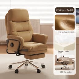 Office computer chair can recline to 180 degrees for lunchtime rest, ergonomic and comfortable for long-term sitting, executive