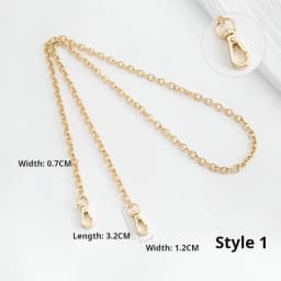 Chain strap Golden Bag Chain Accessories Metal Extension Chains Underarm Crossbody Shoulder Belt Replacement For Women's Bag