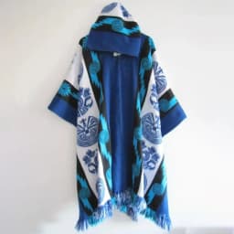 Fashion Men Poncho Shawl Knitting Retro Ethnic Pattern Printing Autumn Winter Windbreaker Women Hooded Cape Male Outwear Coats