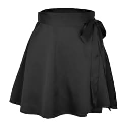 Elegant Stylish Summer Solid Color Midi Skirt High Waist Fashion One Piece Tie Short Skirt Chiffon Satin Wrap Sexy Mini Skirt