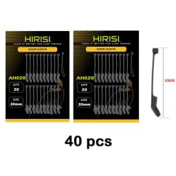 20Pcs Carp Fishing Accessories Hook Sleeves Ready D-rig Aligner Hooks Anti Tangle Sleeves Pop Up Boilies Terminal Tackle AH020
