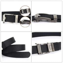 Luxury Metal Automatic Buckle Canvas Belts For Men Thick Tough Nylon Webbing Waistband Outdoor Jeans Pants Tactical Belt Hiking
