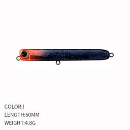 Billings Wobbler Sinking Pencil Bait 60cm 4.8g Micro Sinking Trolling Pencil for Black Bass Jigging Bait Practical Fishing Gear